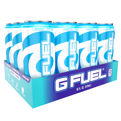 12 Cans G Fuel Blue Ice Sugar Free Energy Drink 16 Fl Oz