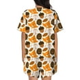 thumbnail image 6 of Fotbe Autumn Woodland Characters Print Pajama Set for Women 2 Piece Loungewear Short Sleeve Tops and Shorts Set Soft Sleepwear-4X-Large, 6 of 7