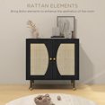 thumbnail image 4 of HOMCOM Boho Sideboard, Buffet Cabinet with Adjustable Shelf, Black, 4 of 10