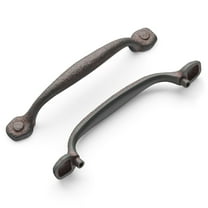 Hickory Hardware Refined Rustic Collection Pull, 128Mm C/C - Rustic Iron