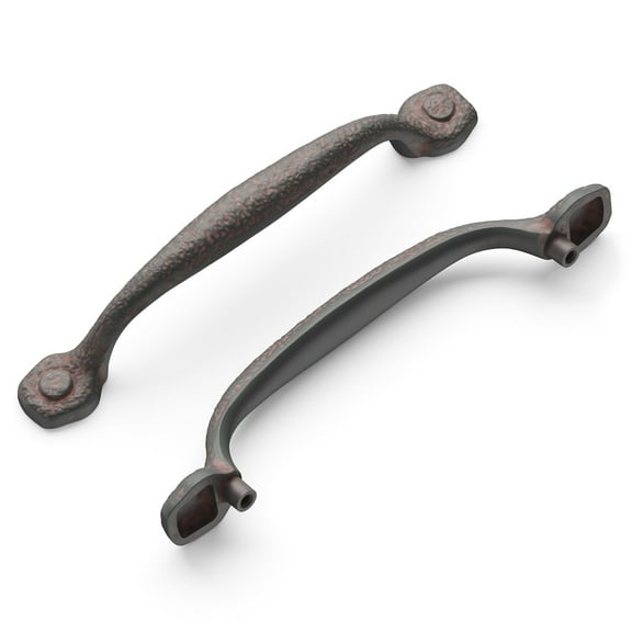 Hickory Hardware Refined Rustic Collection Pull, 128Mm C/C - Rustic Iron
