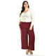 thumbnail image 1 of Pantalon de pierna ancha Roman Fashion /Tallas Extras, 9202 (Vino) vino 36, 1 of 7