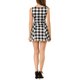 thumbnail image 3 of INSPIRE CHIC Vestido Mini A-Line Sin Mangas de Cuello Redondo y Cuadros XS Negro Blanco, 3 of 7