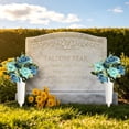 thumbnail image 7 of olkpmnmk Artificial Cemetery Flowers, Realistic Grave Flowers, Artificial Rose Bouquets, Memorial Rose Flowers, UV Resistant Memorial Day Flowers for Cemetery Headstones Gravesites Decoration, 7 of 7