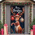 thumbnail image 4 of Snowflakes Christmas Reindeer Santa Sleigh Decorative Holiday Tree Banner for Winter Celebration Party Decoration Event, 4 of 9