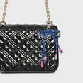 thumbnail image 2 of Unique Bargains 1 Pc Stylish Braided Bow with Love Buckle Handbag Charm Decorative Keychain Royal Blue, 2 of 5