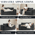 thumbnail image 4 of VEPXXP 63" Corduroy Boneless Cloud Loveseat Sofa, Memory Foam 2-Seater Couch in a Box, Rolled Arms Pillow Back No Assembly Small Sofa for Living Room, Bedroom, Apartment, Grey, 4 of 9