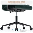 thumbnail image 6 of Velvet Desk Chair with Arms, Adjustable Height Home Office Chair, Mid-Back Upholstered Vanity Chair with 360° Swivel and Wheels for Living Room or Study, Dark Green, 6 of 10