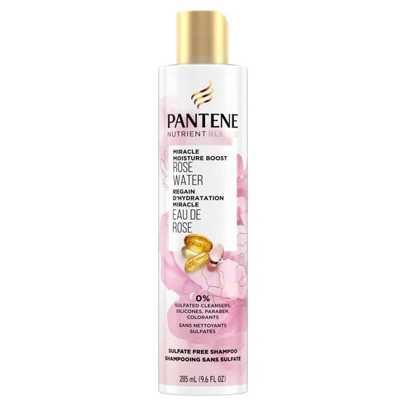 Pantene Nutrient Blends Sans Sulfate Regain d'Hydratation Miracle à l'Eau de Rose Shampooing