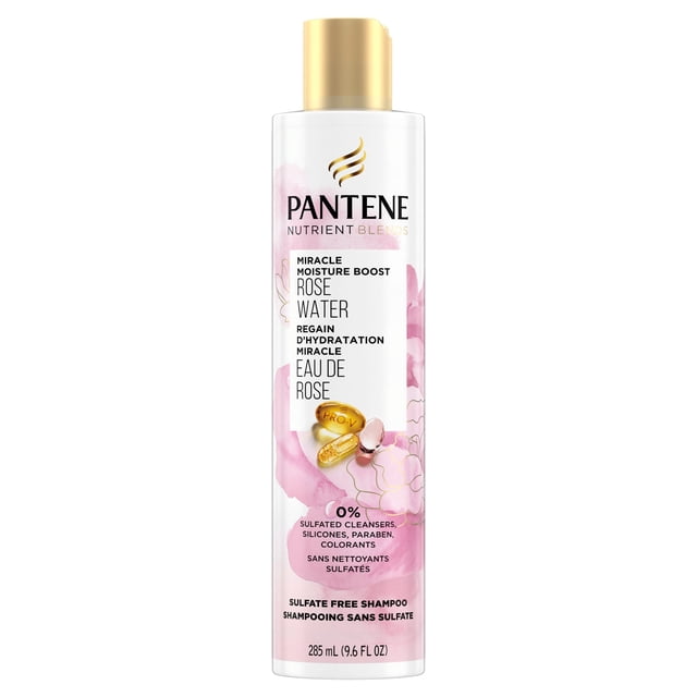 Pantene Nutrient Blends Sans Sulfate Regain d'Hydratation Miracle à l'Eau de Rose Shampooing