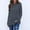 Gray, variant on Women's Fuzzy Fleece Sweater Long Sleeve Crew Neck Loose Casual Cozy Knit Pullover Tops High-Low Hem Tunic Shirts Gray M
