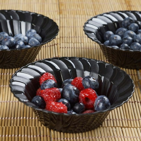Big Salad Bowl Plastic Efavormart 60 Pcs -Flaired Round 5oz Disposable Party Salad Snack And Fruit Plastic Bowl For Wedding Banquet Party Events ()