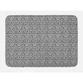 thumbnail image 1 of Tribal Bath Mat, Monochrome Design Style Continuous Zentangle Triangles Pattern, Plush Bathroom Decor Mat with Non Slip Backing, 29.5" X 17.5", Charcoal Grey and White, by Ambesonne, 1 of 2