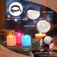 thumbnail image 4 of SoulBay Flameless Candles Color Changing Rechargeable, 12pcs LED Flickering Tea Lights Votives Candle with Charging Base & Remote Timer for Room, 4 of 9