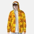thumbnail image 4 of Goofa 3D Sunflowers Printed Women's UPF 50+ Sun Protection Hoodie Jacket Lightweight Long Sleeve Sun Shirt for Women with Pocket Hiking Outdoor-, 4 of 9