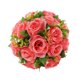 thumbnail image 3 of (Rosa roja) columna romana de boda guía de carretera Bola de flores de seda sintética decoración de salón de coche de boda accesorios de boda, 3 of 5