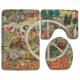thumbnail image 1 of ABPHQTO Graffiti del signo de la paz Juego de alfombras de baño de 3 piezas Alfombra de baño Alfombra de contorno y tapa de inodoro ABPHQTO Cont-CHAPPLE-12088, 1 of 2