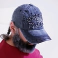 thumbnail image 3 of Gorra de béisbol Vintage Unisex, gorro de algodón, informal, 3D, bordado de letras negras, deportes al aire libre, 3 of 5