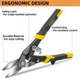 thumbnail image 2 of Deli 10 Inch Straight Aviation Tin Snips,Heavy Duty Metal Cutter Shears for Cutting Metal Sheet,Super Sharp Hand Tool Nippers, CRV Steel, 2 of 8
