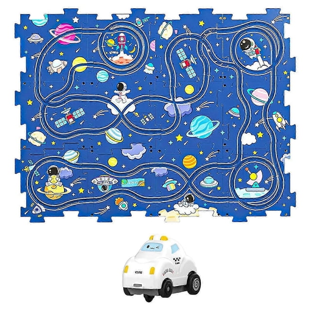 Puzzle Tracks Set Slot Rail Toys For Kids For Preschoolers Toddlers Children 12pcs Puzzle Space 26-27s