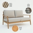 thumbnail image 6 of Amazonia Atacama 2-SeaterFSC Certified Teak and Sunbrella Cushions Patio Sofa, Seating Capacity: 2, 6 of 9