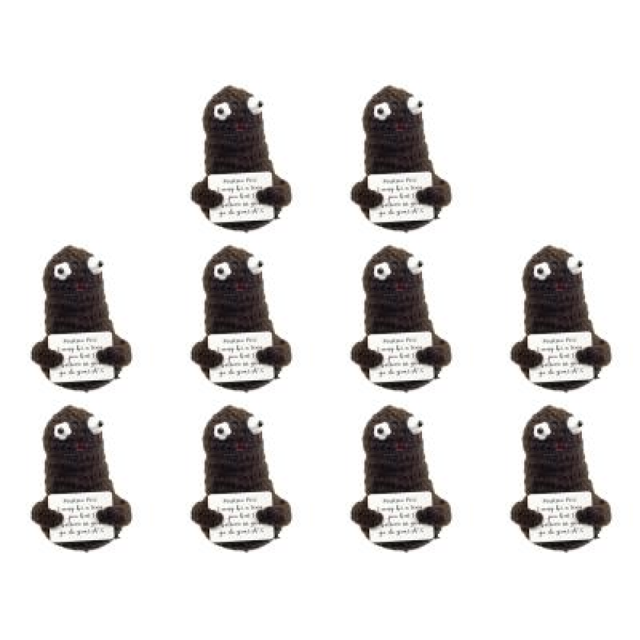 Divertidas Muñecas Positivas Con Tarjeta Punto Abrazo Bolsillo Regalos para Amigos (caca)