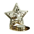 thumbnail image 2 of Luoshdecor Candle Tea Light Holder,Metal Star Snowflakes Tree Tabletop Candle Holder for Holiday Party Decorative 4.3 in, 2 of 6