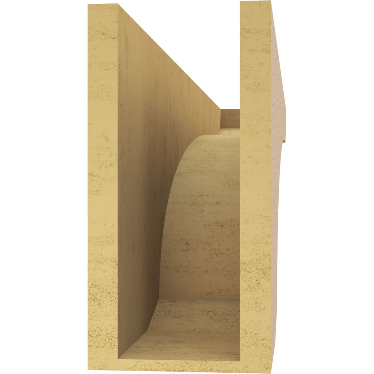6"W x 36"D x 12"H Thin Legacy Rough Cedar Woodgrain TimberThane Corbel, Primed Tan