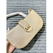 Michael Kors Carmen Women's Leather Shoulder bag, Pale Gold