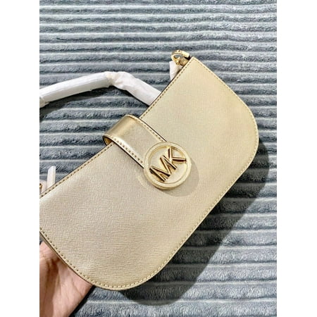 Michael Kors Carmen Women's Leather Shoulder bag, Pale Gold