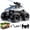 Silver, variant on Amphibious Remote Control Car – 4WD Waterproof RC Truck with Water Cannon Shooting, Dual Control (Steering Wheel & Watch), 2 Rechargeable Batteries, All-Terrain Off-Road Climbing Toy