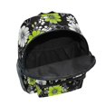 thumbnail image 6 of FORMRS School Backpack with Front Zippered Pocket 12" Student Travel Daypack, White Flower Pattern, 6 of 6