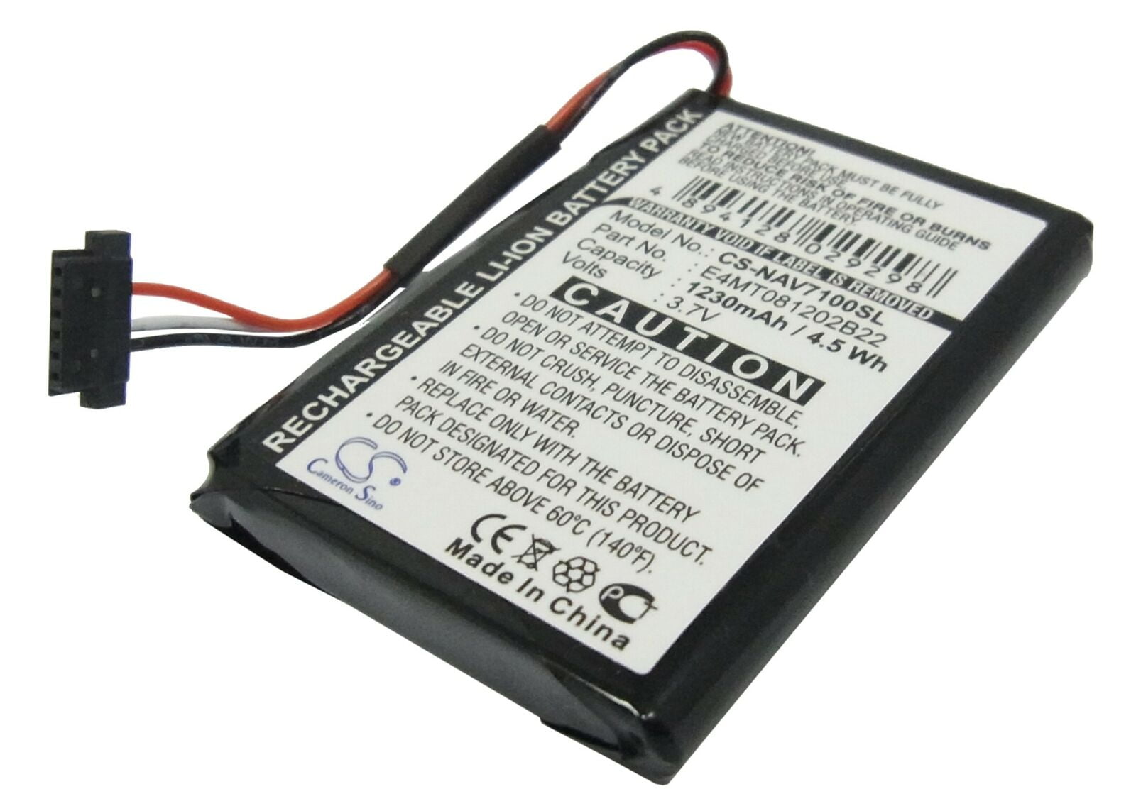 Replacement Battery For NAVMAN 3.7v 1230mAh GPS, Navigator Battery