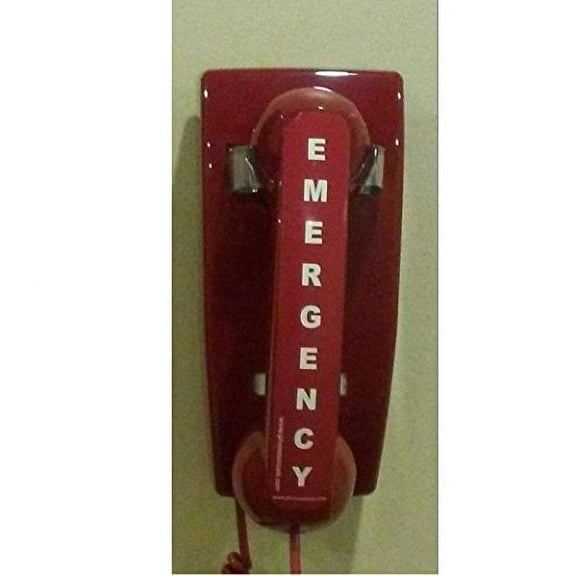 Emergency Red Wall Telephone Preprogrammed To 911