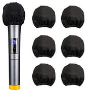 200pcs Disposable Microphone Cover, Non-Woven Elastic Band Handheld Mic Covers, Microphone Windscreen Protective Cover for KTV, Karaoke, Recording Studio, Stage Performance, News Interview (