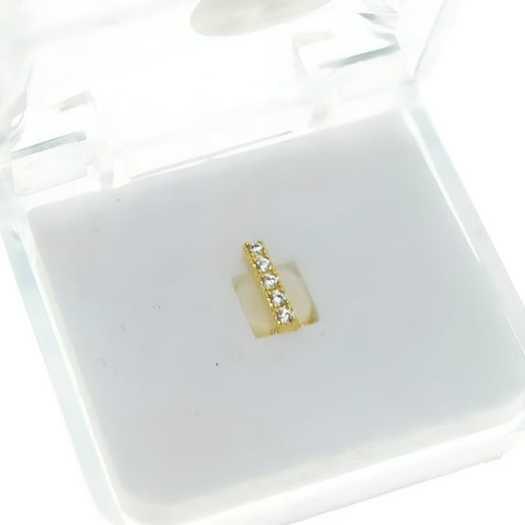 DESIGNICE 14K Gold Plated Gap Grillz Top or Bottom Teeth Hip Hop Iced One Single Tooth Bling Grills