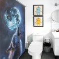 thumbnail image 3 of Wolves in The Moonlight Shower Curtain for Bathroom with 12Hooks, Polyester Fabric Thick Shower Curtain Washable Waterproof Curtain, 3 of 5
