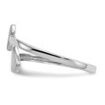 thumbnail image 4 of Bague d'Orteil Double Cœur en Or Blanc 14k, 4 of 9