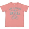 thumbnail image 3 of Inktastic Life's Better on a Bicycle Girls Toddler T-Shirt, 3 of 5