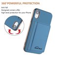 thumbnail image 3 of Allytechgroup Wallet Case for iPhone XR, RFID Blocking PU Leather Stand Phone Shell with Credit Card Slot Shockproof Protective Back Cover for iPhone XR Women Men, Lightblue, 3 of 8