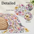 thumbnail image 3 of Spring Botanical Body Pillow Covers 20"x60", Watercolor Floral Flowers Country Vintage Soft Brushed Microfiber Breathable Throw Pillow Covers, Pillowcase with Zipper for Couch Sofa Bedroom, 3 of 9