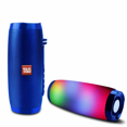 thumbnail image 1 of Haut-parleur Bluetooth Portable Rechargeable 10W Son Stéréo Basses USB/TF/FM Radio Lumière LED Colorée : Bleu, 1 of 8