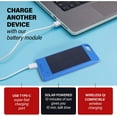 thumbnail image 4 of Adam iPhone 6/7/8 Protective Case/Extended Battery Solar Powered Detachable Ultra-Slim Magnetic External Battery with Ultra-Fast Charging Port and Finger Ring/Stand Attached (Blue), 4 of 7