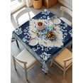 thumbnail image 6 of Vintage Ethnic Table Cloth, Boho Tribes Modern Blue Middle Century Waterproof Tablecloth for Square Tables, Reusable Washable Fabric Table Cover for Restaurant Kitchen Dining Tables 54"x54", 6 of 6