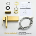 thumbnail image 5 of Sassor Single Hole Single-Handle Waterfall Bathroom Faucet in Brushed Gold, 5 of 8