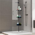 thumbnail image 2 of Corner Shower Caddy Tension Pole, 101.6''-122'', 4 Tier Shower Shelf, Rust Proof No Drilling Bathroom Organizer with Adjustable Trays, Plastic Bathtub Shelves Shamboo Holder, Black, 2 of 8