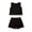 00-Black203, variant on Yiyuu Girls Summer Outfits Casual Beach Lace Tank Top and Shorts Set, 2-Piece, Sizes 11-12