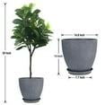thumbnail image 2 of ShadeMart Fiddle 59" Leaf Fig Tree Artificial - Tall Faux Fiddle Leaf Fig Tree - Fake Fig Plant with Realistic Texture for Indoor Outdoor Modern Home House Office - Pot Style 05, 2 of 6