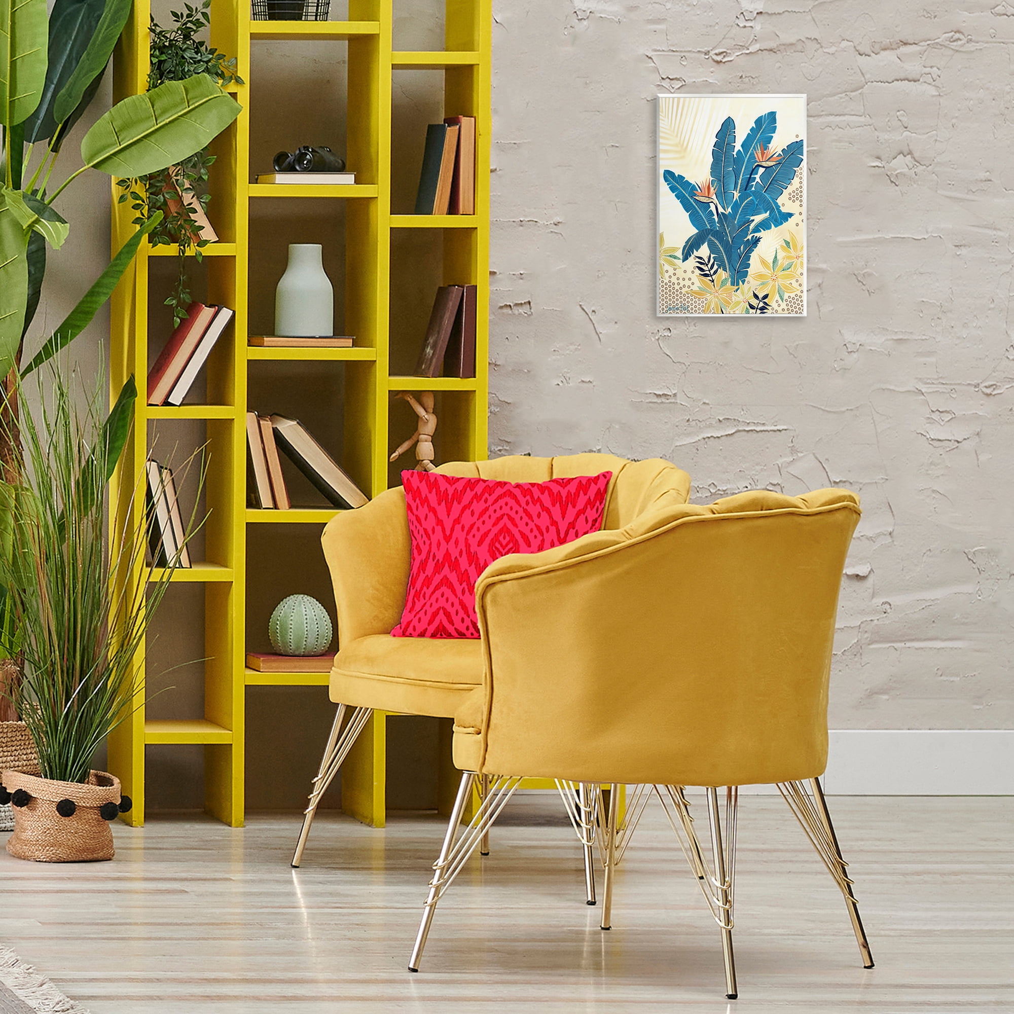 Stupell Industries Blue Birds Of Paradise Botanical & Floral Painting Unframed Art Print Wall Art, 10 x 15