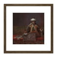 thumbnail image 1 of Vanmour Reis Effendi Head Of The Chancery Painting 8X8 Inch Square Wooden Framed Wall Art Print Picture with Mount, 1 of 4